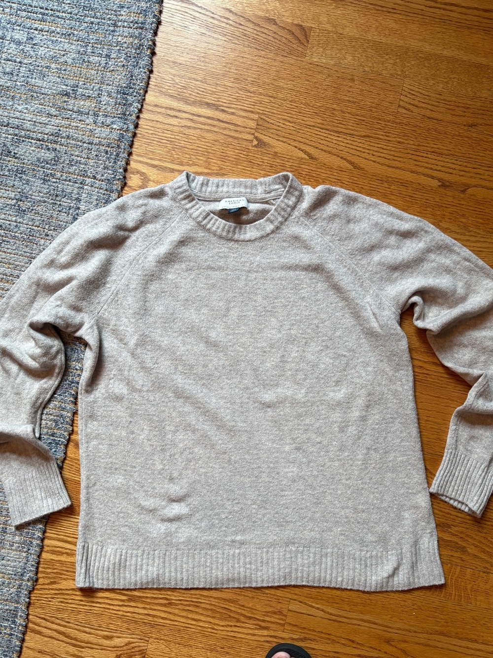 American Eagle Outfitters Men's Crewneck Sweater in Oatmeal